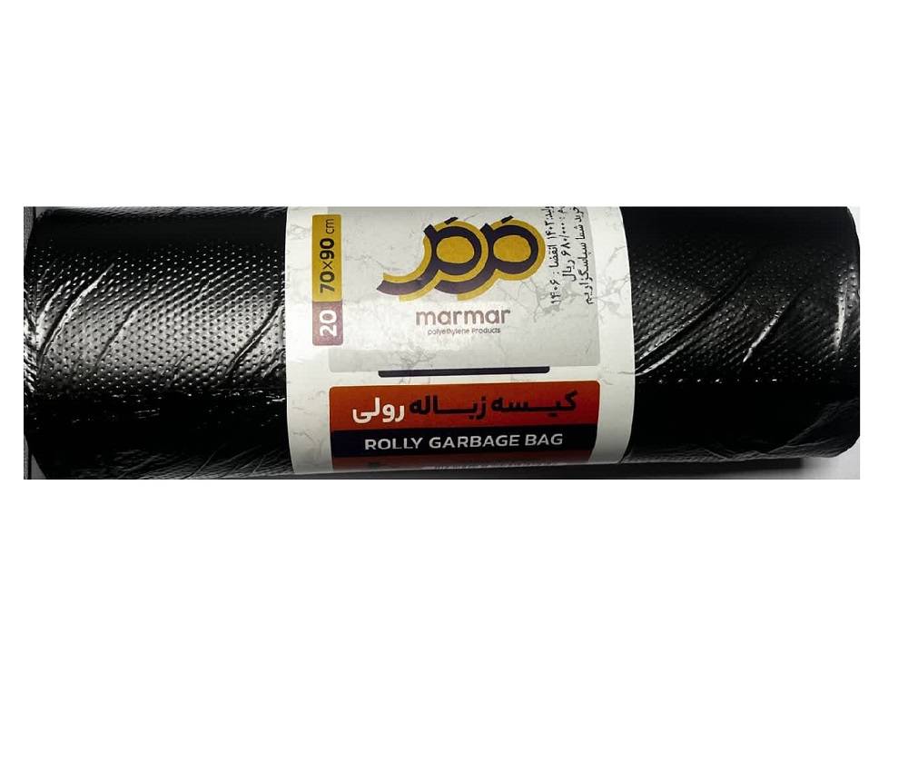 مرمر کیسه زباله مشکی رولی90*70